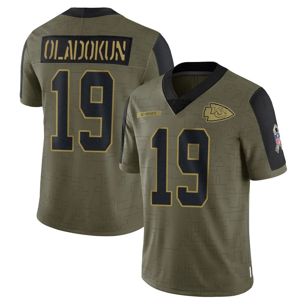Youth Kansas City Chiefs Chris Oladokun Nike 2021 Salute To Service Limited Olive Jersey Youth Kansas City Chiefs Chris Oladokun Nike 2021 Salute To Service Limited Olive Jersey
