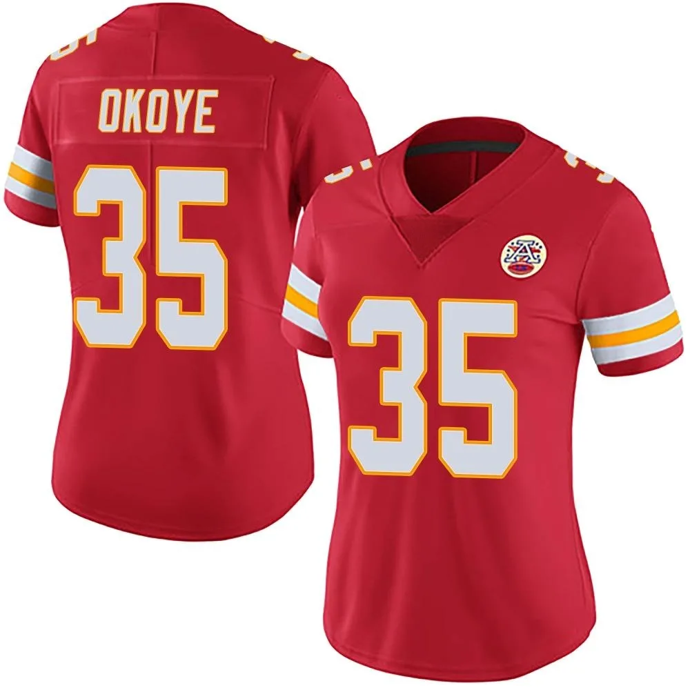 Women's Kansas City Chiefs Christian Okoye Nike Team Color Vapor Untouchable Limited Red Jersey Women's Kansas City Chiefs Christian Okoye Nike Team Color Vapor Untouchable Limited Red Jersey