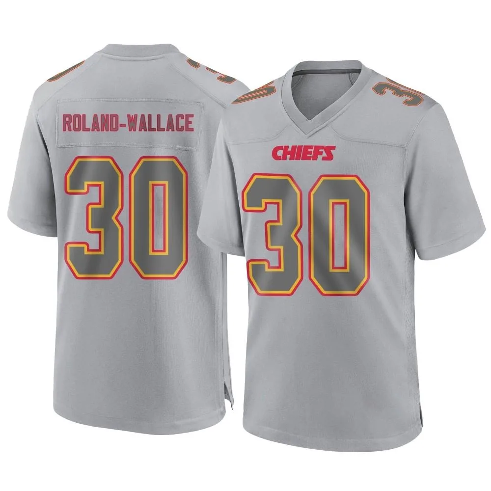 Men's Kansas City Chiefs Christian Roland-Wallace Nike Atmosphere Fashion Game Gray Jersey Men's Kansas City Chiefs Christian Roland-Wallace Nike Atmosphere Fashion Game Gray Jersey