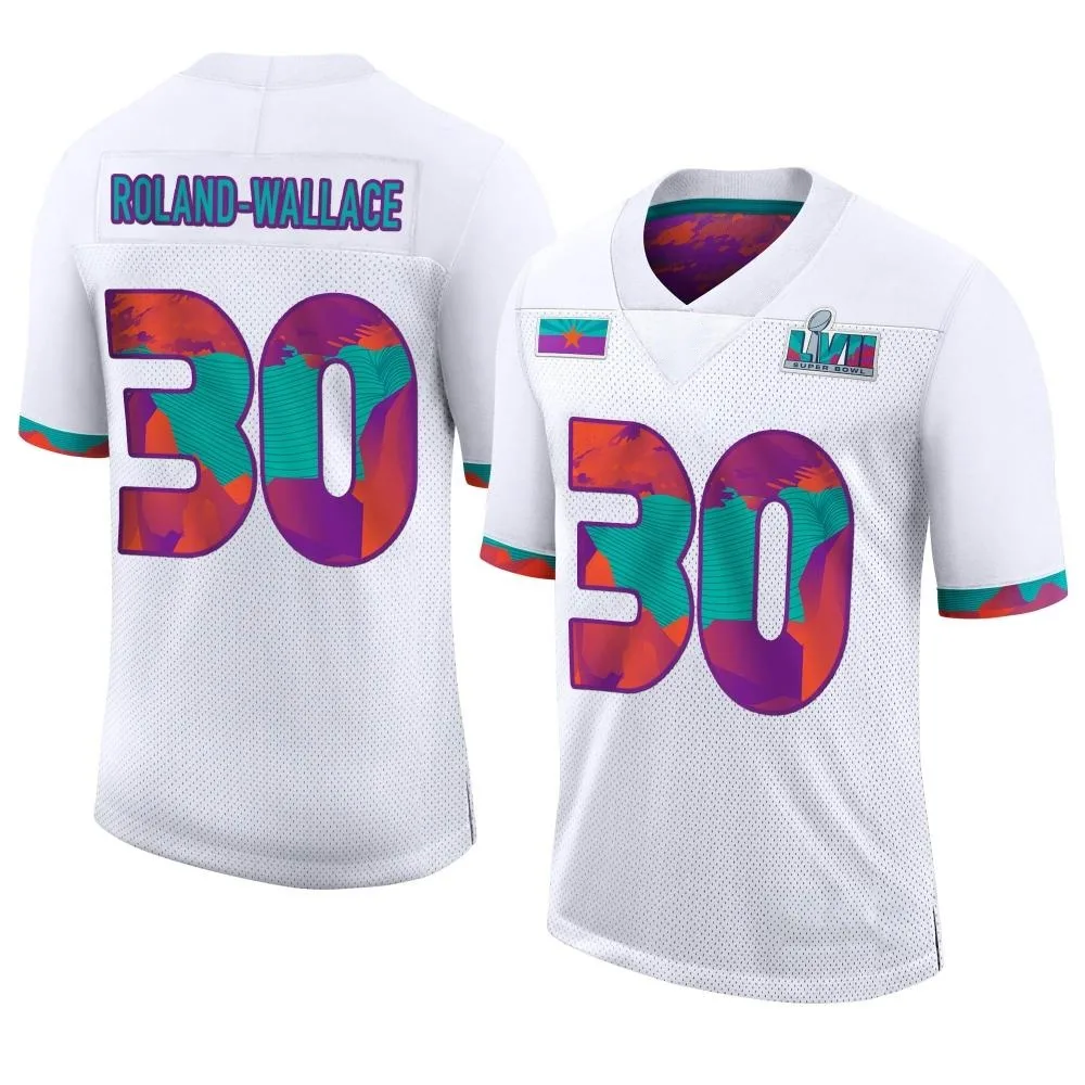 Men's Kansas City Chiefs Christian Roland-Wallace Nike Super Bowl LVII Limited White Jersey Men's Kansas City Chiefs Christian Roland-Wallace Nike Super Bowl LVII Limited White Jersey