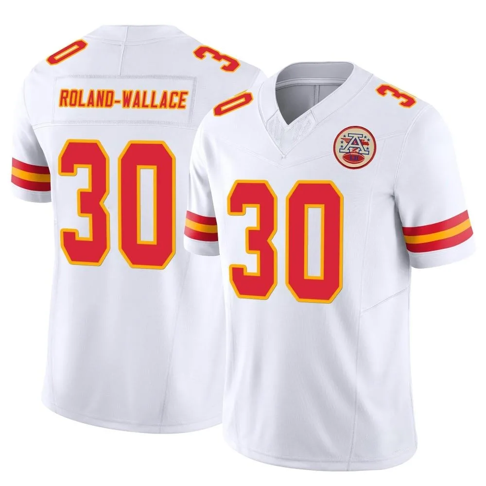 Men's Kansas City Chiefs Christian Roland-Wallace Nike Vapor F.U.S.E. Limited White Jersey Men's Kansas City Chiefs Christian Roland-Wallace Nike Vapor F.U.S.E. Limited White Jersey