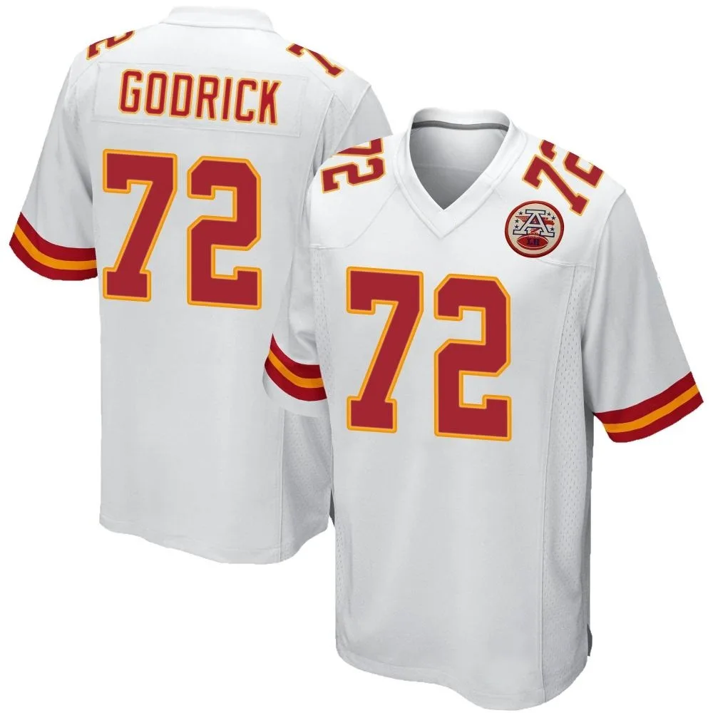 Men's Kansas City Chiefs Chukwuebuka Godrick Nike Game White Jersey Men's Kansas City Chiefs Chukwuebuka Godrick Nike Game White Jersey