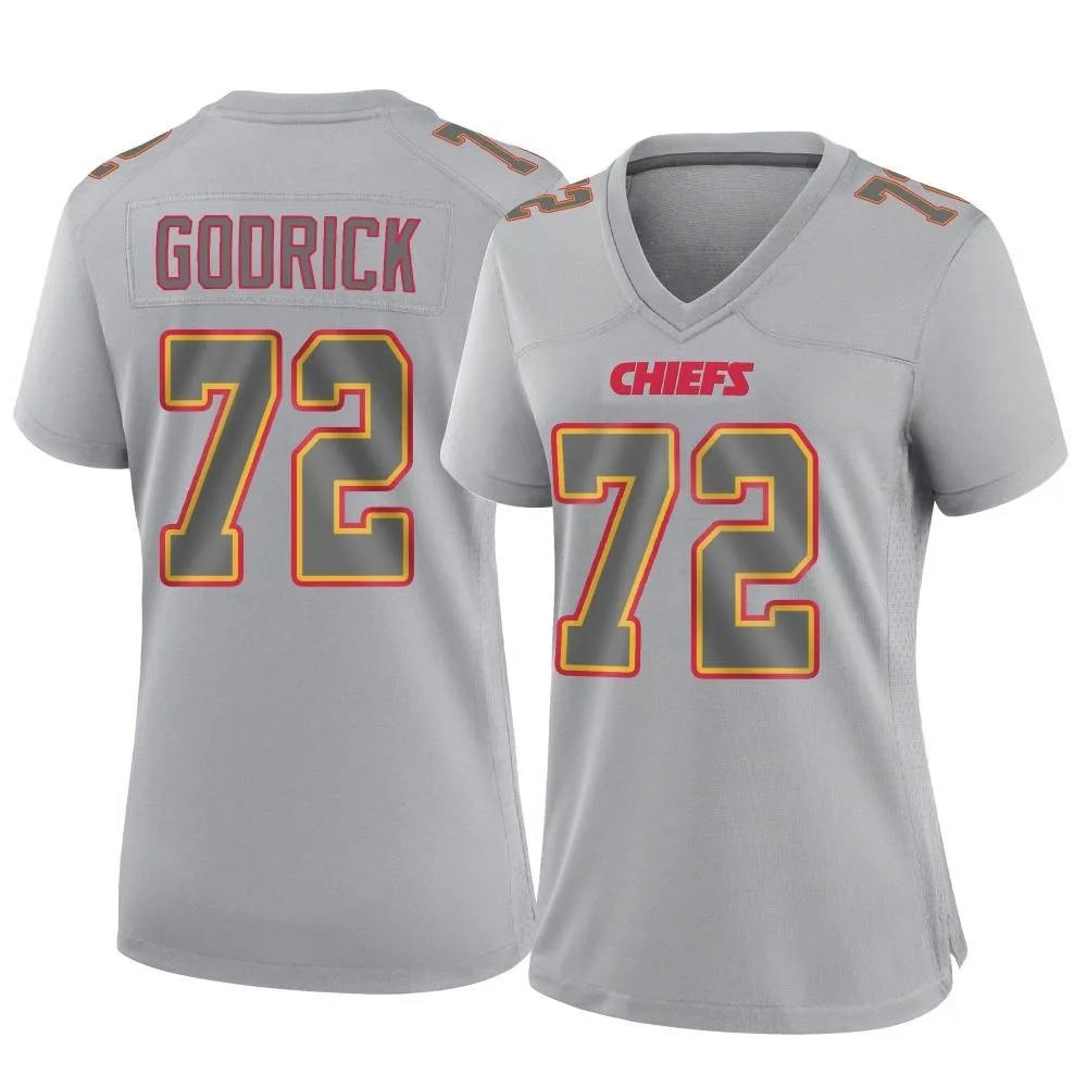 Women's Kansas City Chiefs Chukwuebuka Godrick Nike Atmosphere Fashion Game Gray Jersey Women's Kansas City Chiefs Chukwuebuka Godrick Nike Atmosphere Fashion Game Gray Jersey