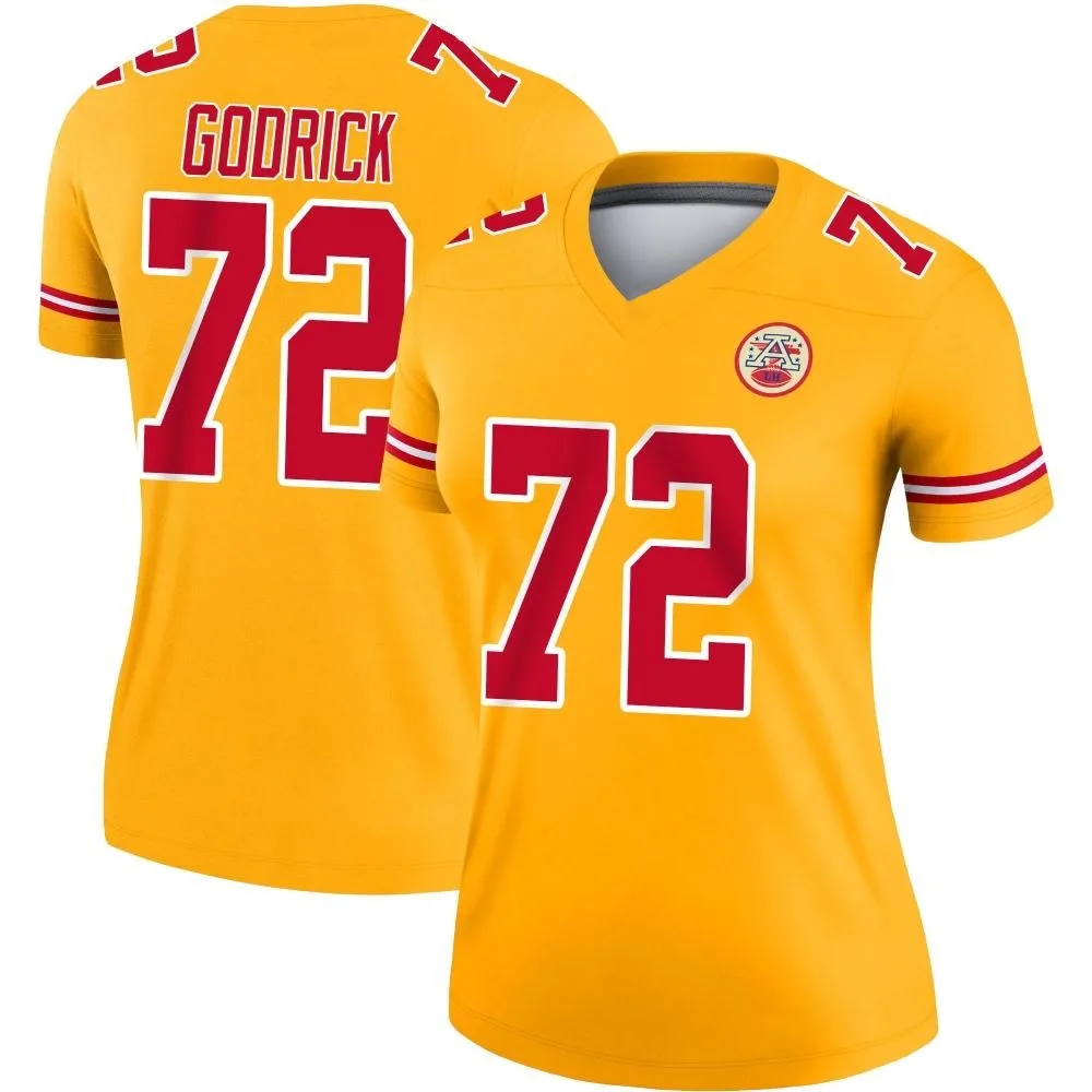 Women's Kansas City Chiefs Chukwuebuka Godrick Nike Inverted Legend Gold Jersey Women's Kansas City Chiefs Chukwuebuka Godrick Nike Inverted Legend Gold Jersey