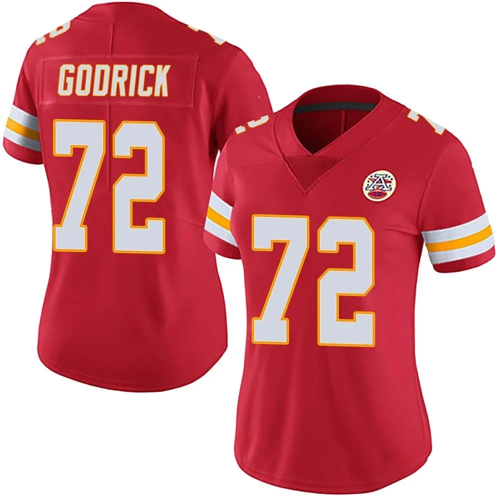 Women's Kansas City Chiefs Chukwuebuka Godrick Nike Team Color Vapor Untouchable Limited Red Jersey Women's Kansas City Chiefs Chukwuebuka Godrick Nike Team Color Vapor Untouchable Limited Red Jersey