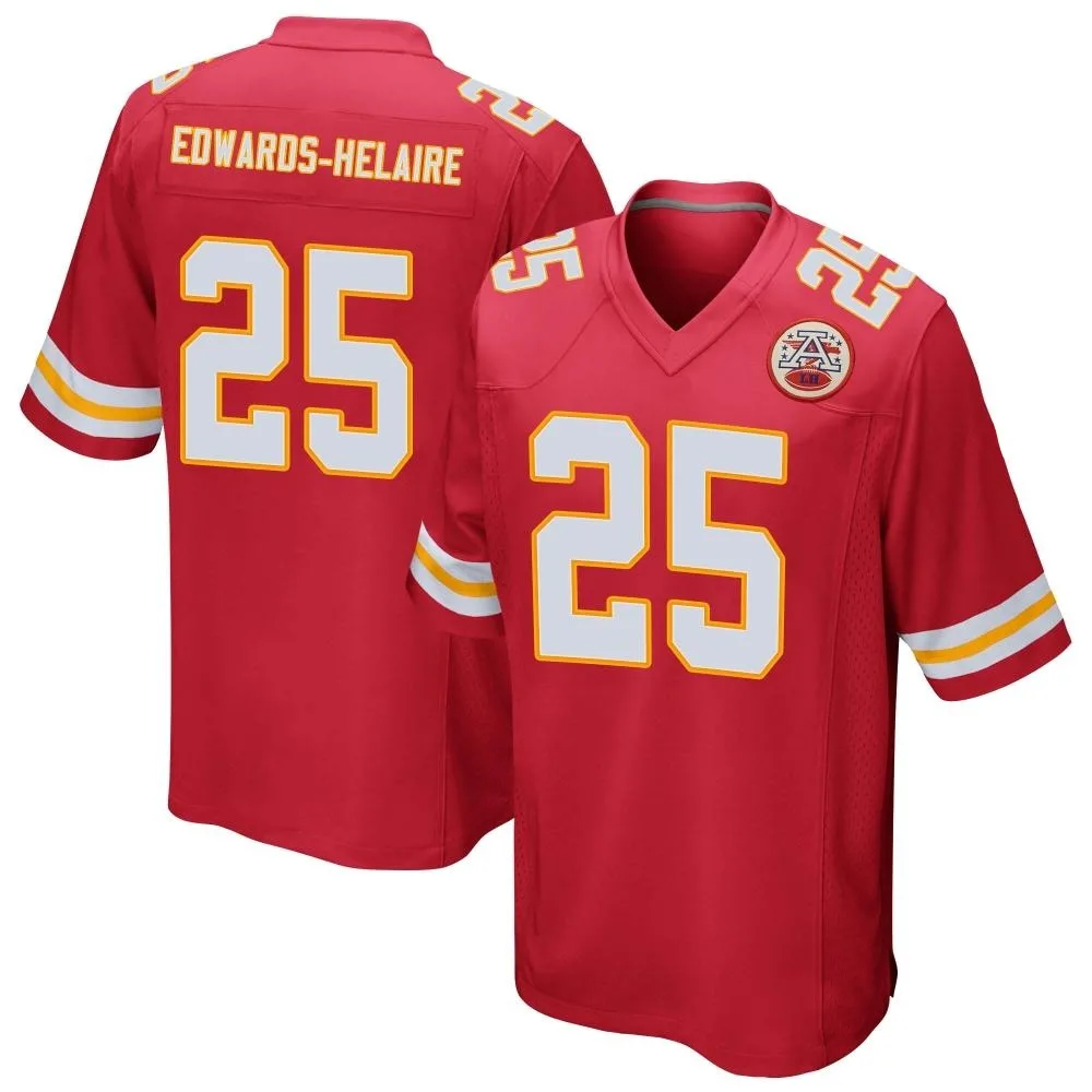Men's Kansas City Chiefs Clyde Edwards-Helaire Nike Team Color Game Red Jersey Men's Kansas City Chiefs Clyde Edwards-Helaire Nike Team Color Game Red Jersey