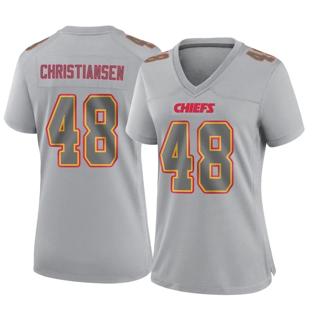Women's Kansas City Chiefs Cole Christiansen Nike Atmosphere Fashion Game Gray Jersey Women's Kansas City Chiefs Cole Christiansen Nike Atmosphere Fashion Game Gray Jersey