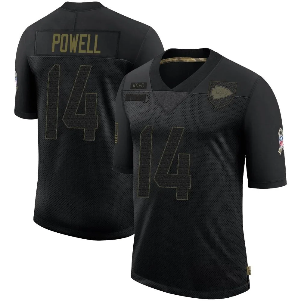 Men's Kansas City Chiefs Cornell Powell Nike 2020 Salute To Service Limited Black Jersey Men's Kansas City Chiefs Cornell Powell Nike 2020 Salute To Service Limited Black Jersey