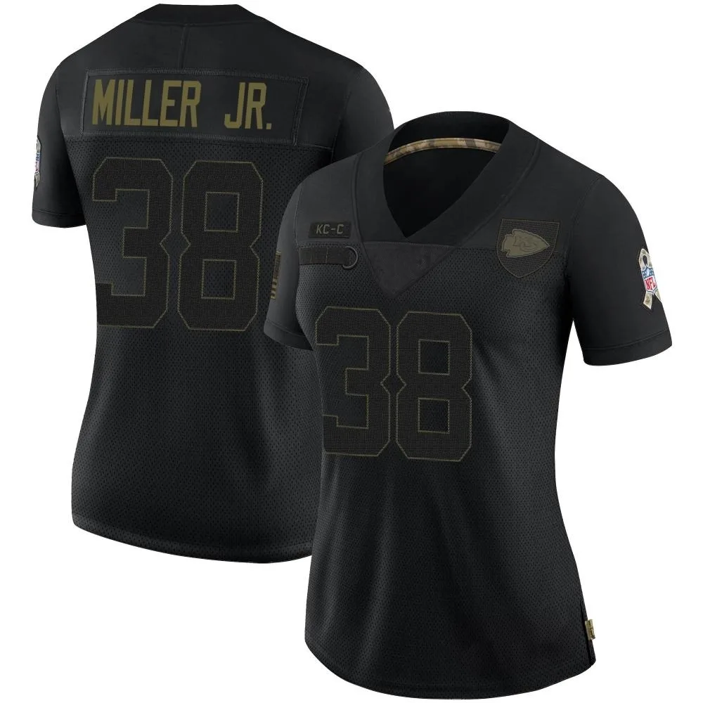 Women's Kansas City Chiefs D.j. Miller Jr. Nike 2020 Salute To Service Limited Black Jersey Women's Kansas City Chiefs D.j. Miller Jr. Nike 2020 Salute To Service Limited Black Jersey