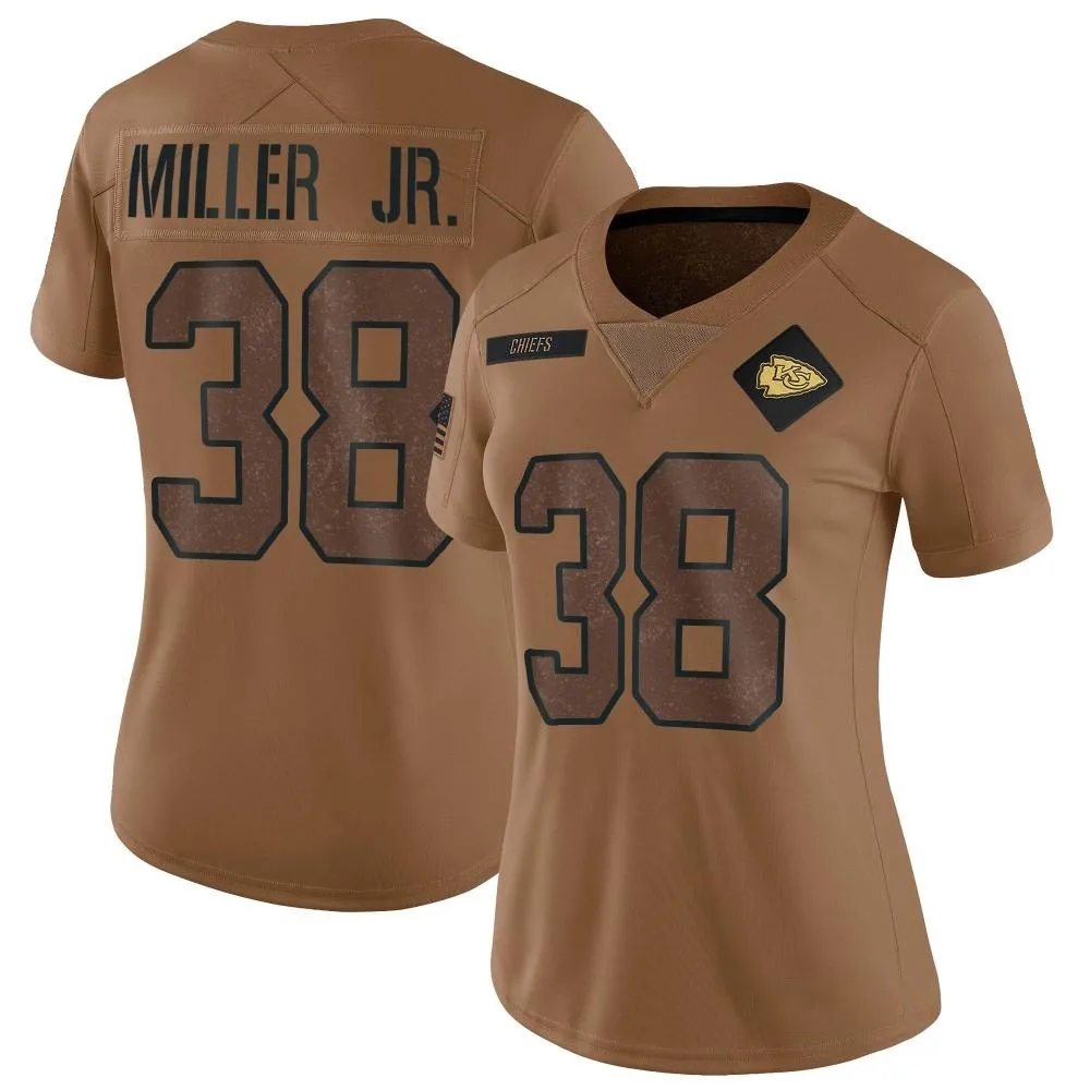 Women's Kansas City Chiefs D.j. Miller Jr. Nike 2023 Salute To Service Limited Brown Jersey Women's Kansas City Chiefs D.j. Miller Jr. Nike 2023 Salute To Service Limited Brown Jersey