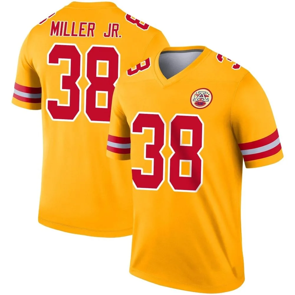 Youth Kansas City Chiefs D.j. Miller Jr. Nike Inverted Legend Gold Jersey Youth Kansas City Chiefs D.j. Miller Jr. Nike Inverted Legend Gold Jersey