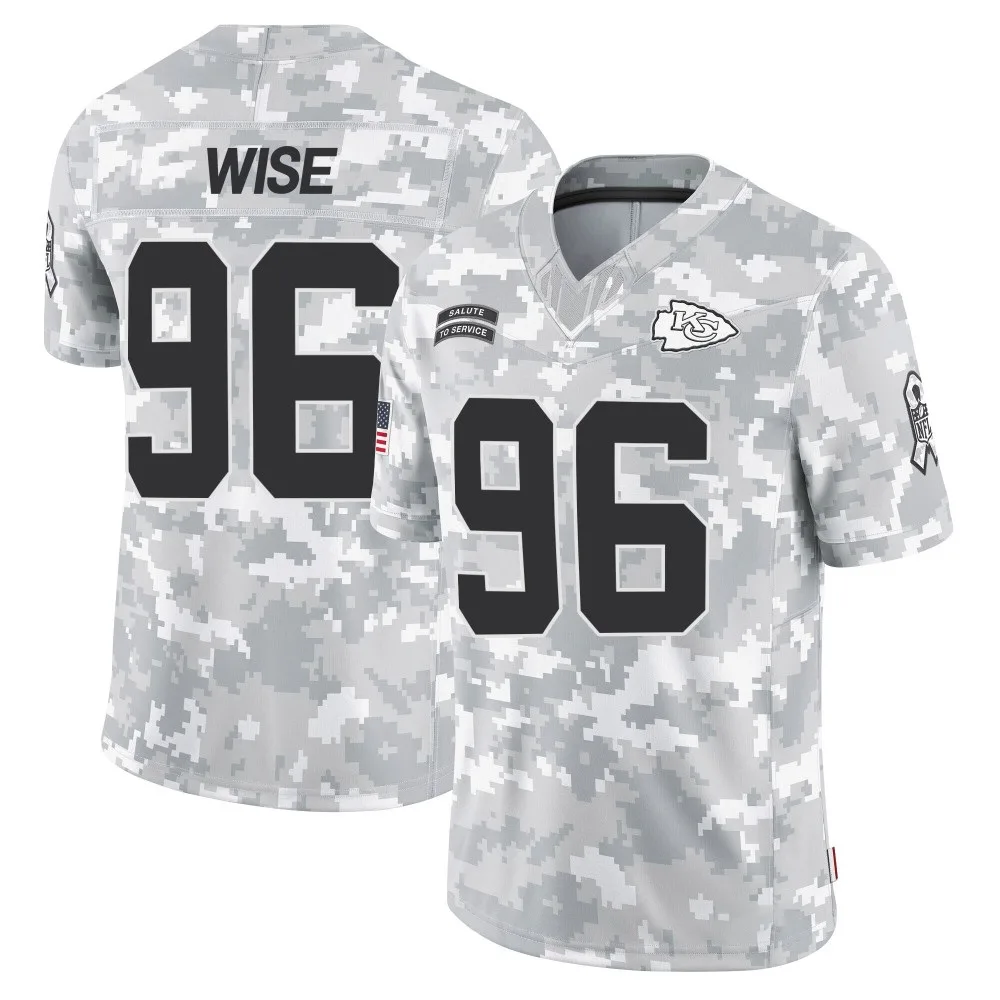 Men's Kansas City Chiefs Daniel Wise Nike 2024 Salute to Service Limited Arctic Camo Jersey Men's Kansas City Chiefs Daniel Wise Nike 2024 Salute to Service Limited Arctic Camo Jersey