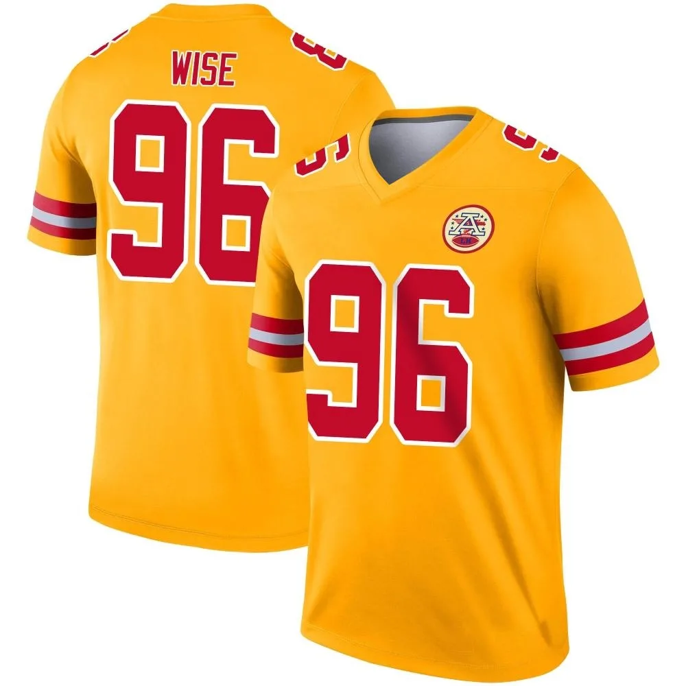 Men's Kansas City Chiefs Daniel Wise Nike Inverted Legend Gold Jersey Men's Kansas City Chiefs Daniel Wise Nike Inverted Legend Gold Jersey