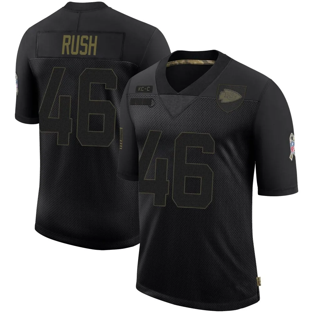 Men's Kansas City Chiefs Darius Rush Nike 2020 Salute To Service Limited Black Jersey Men's Kansas City Chiefs Darius Rush Nike 2020 Salute To Service Limited Black Jersey