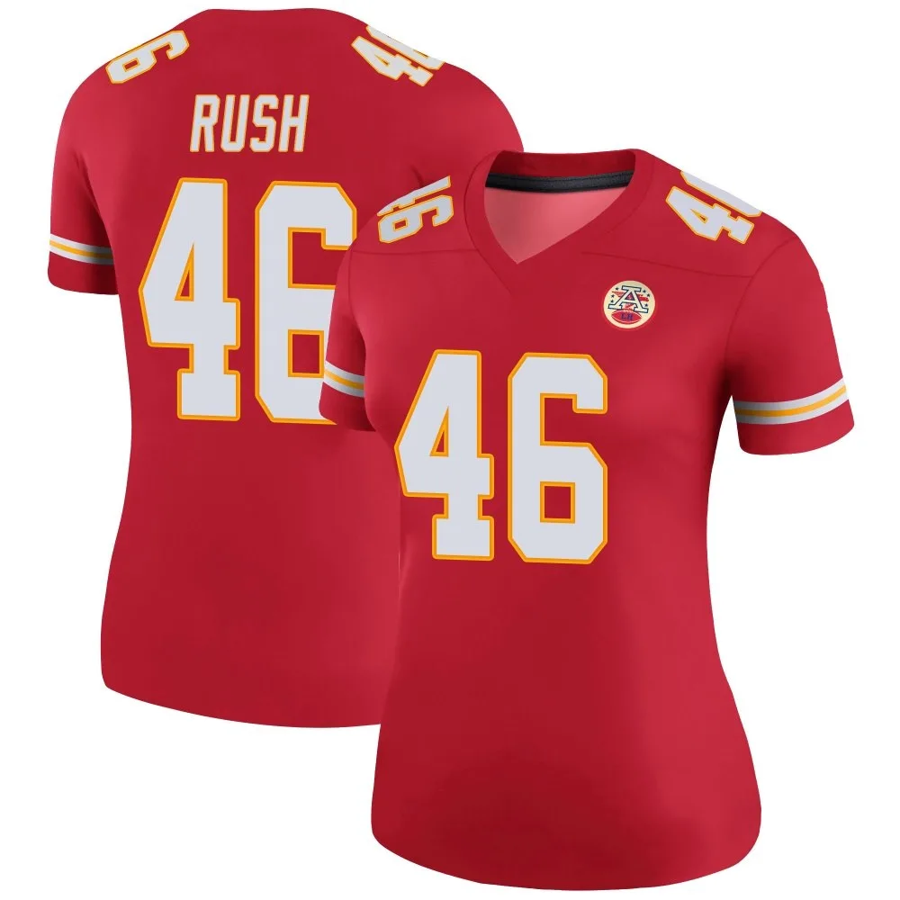 Women's Kansas City Chiefs Darius Rush Nike Color Rush Legend Red Jersey Women's Kansas City Chiefs Darius Rush Nike Color Rush Legend Red Jersey