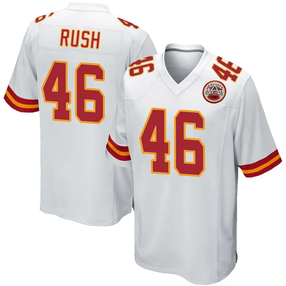 Youth Kansas City Chiefs Darius Rush Nike Game White Jersey Youth Kansas City Chiefs Darius Rush Nike Game White Jersey
