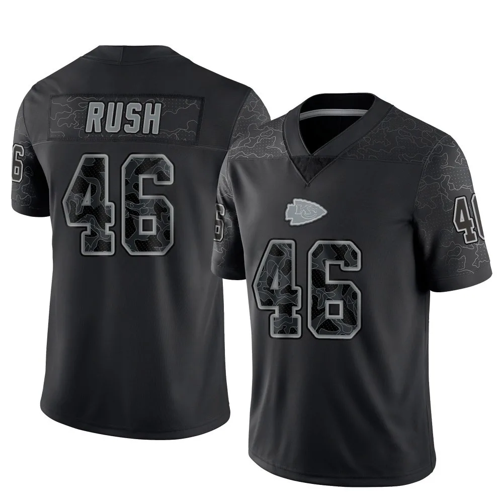 Youth Kansas City Chiefs Darius Rush Nike Reflective Limited Black Jersey Youth Kansas City Chiefs Darius Rush Nike Reflective Limited Black Jersey