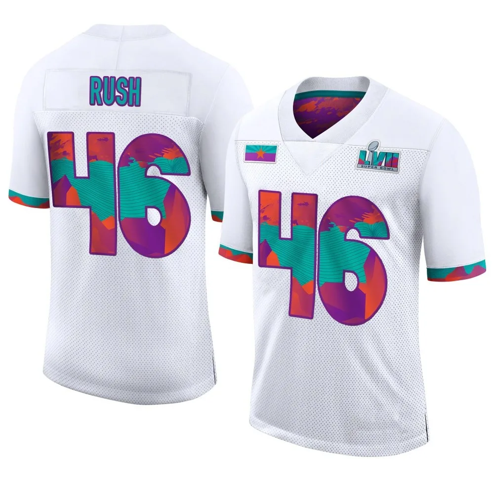 Youth Kansas City Chiefs Darius Rush Nike Super Bowl LVII Limited White Jersey Youth Kansas City Chiefs Darius Rush Nike Super Bowl LVII Limited White Jersey
