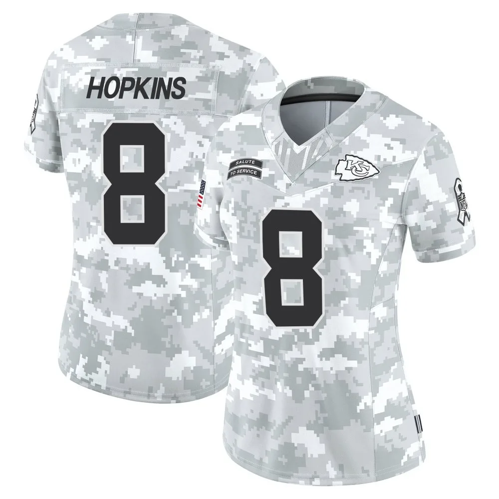 Women's Kansas City Chiefs Deandre Hopkins Nike 2024 Salute to Service Limited Arctic Camo Jersey Women's Kansas City Chiefs Deandre Hopkins Nike 2024 Salute to Service Limited Arctic Camo Jersey
