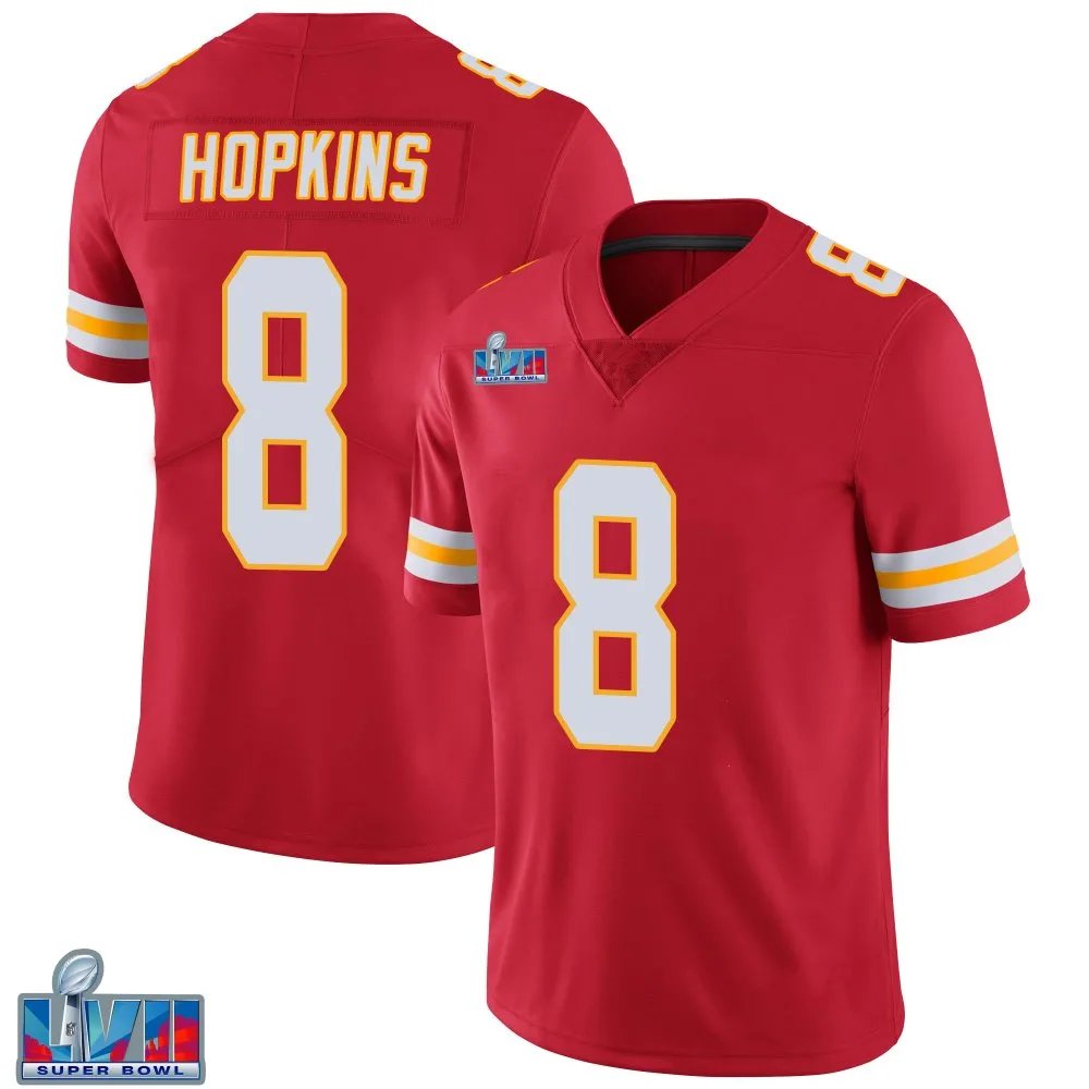 Youth Kansas City Chiefs Deandre Hopkins Nike Team Color Vapor Untouchable Super Bowl LVII Patch Limited Red Jersey Youth Kansas City Chiefs Deandre Hopkins Nike Team Color Vapor Untouchable Super Bowl LVII Patch Limited Red Jersey