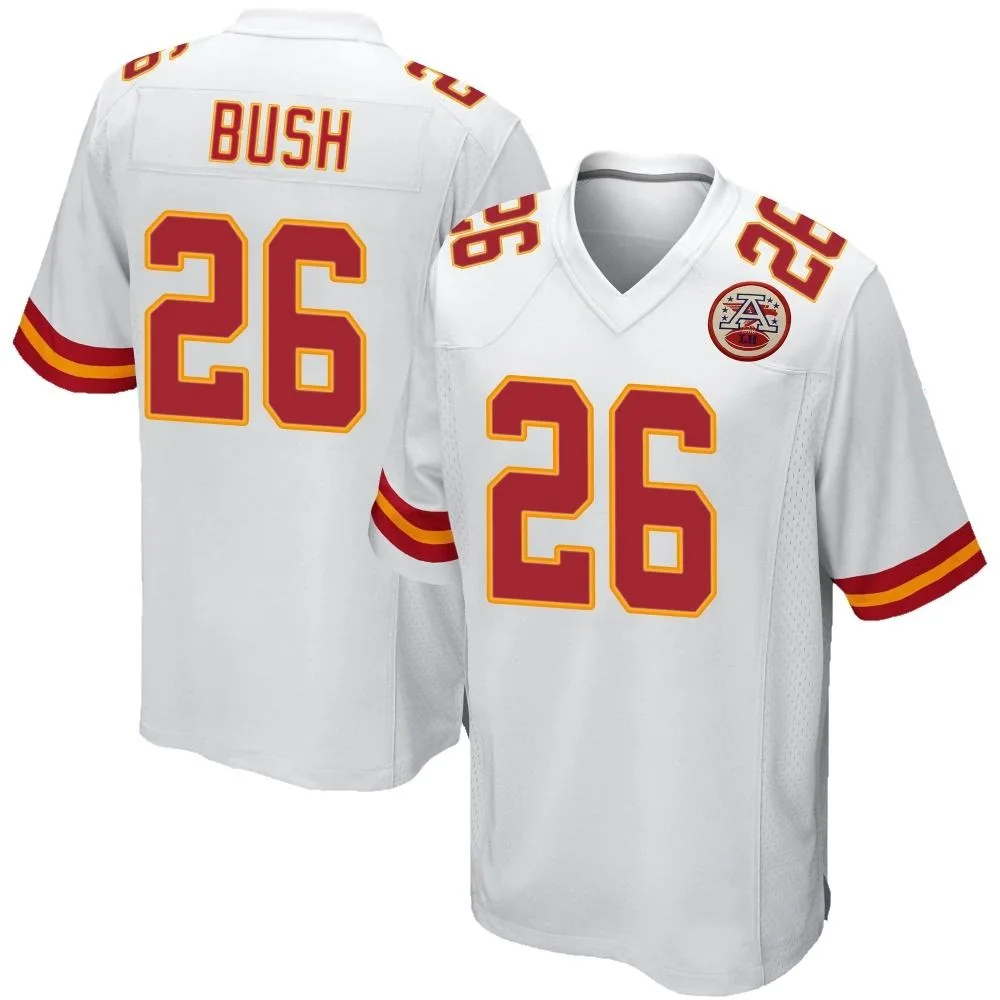 Men's Kansas City Chiefs Deon Bush Nike Game White Jersey Men's Kansas City Chiefs Deon Bush Nike Game White Jersey