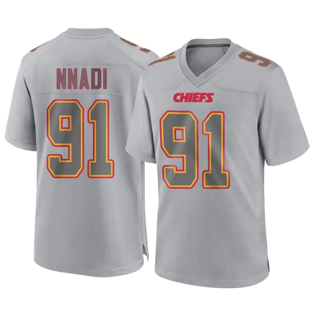 Men's Kansas City Chiefs Derrick Nnadi Nike Atmosphere Fashion Game Gray Jersey Men's Kansas City Chiefs Derrick Nnadi Nike Atmosphere Fashion Game Gray Jersey