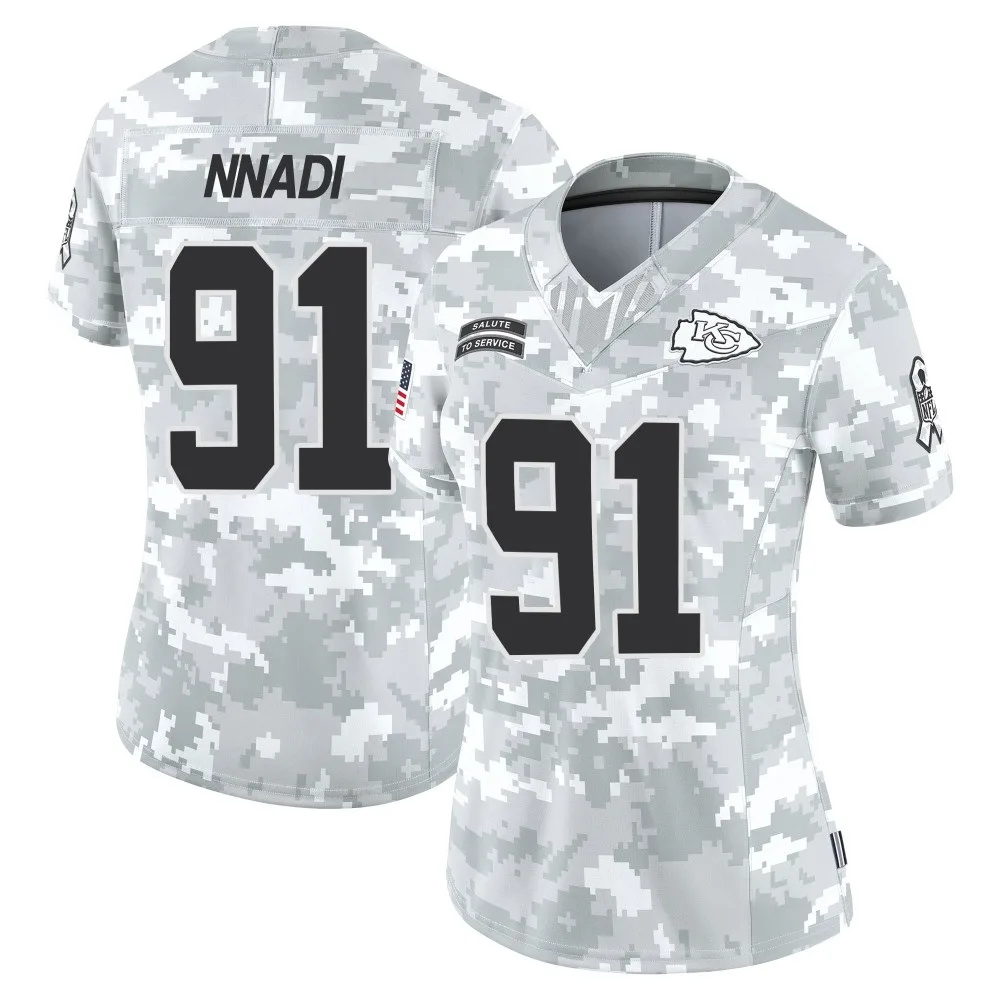 Women's Kansas City Chiefs Derrick Nnadi Nike 2024 Salute to Service Limited Arctic Camo Jersey Women's Kansas City Chiefs Derrick Nnadi Nike 2024 Salute to Service Limited Arctic Camo Jersey