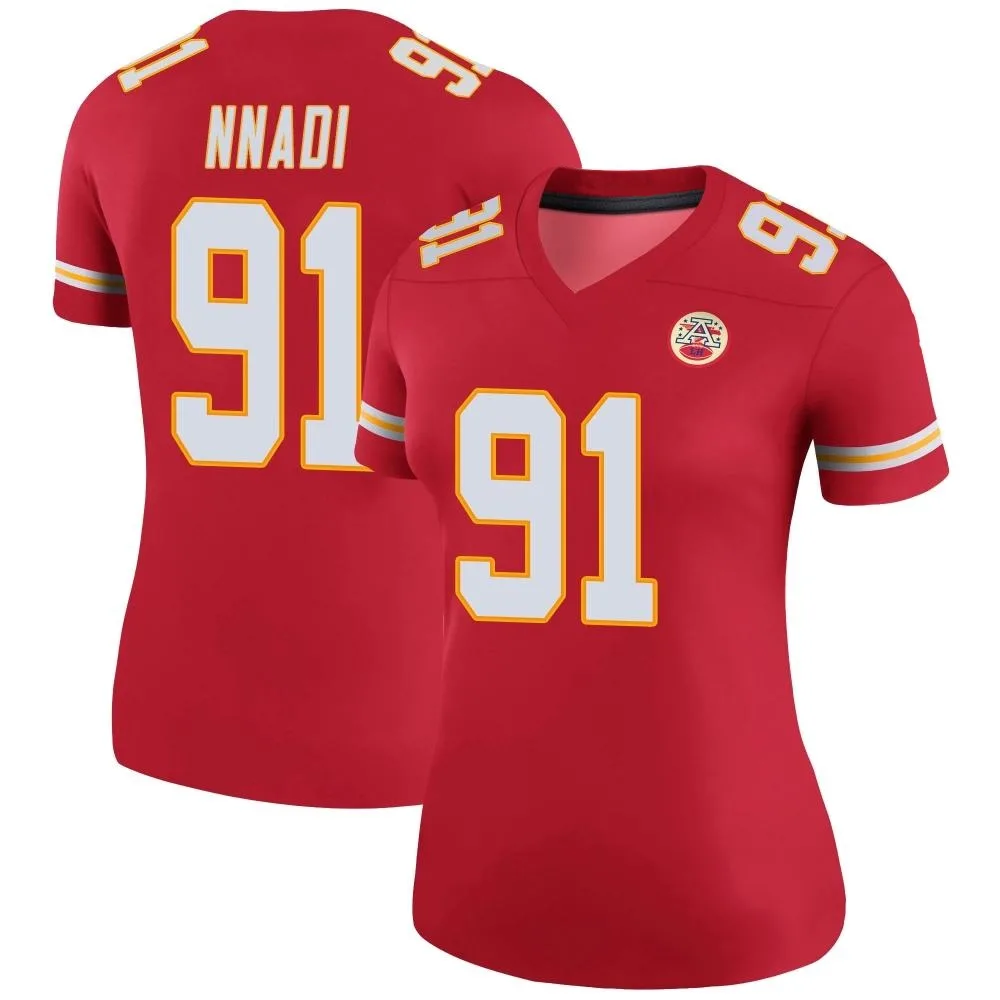 Women's Kansas City Chiefs Derrick Nnadi Nike Color Rush Legend Red Jersey Women's Kansas City Chiefs Derrick Nnadi Nike Color Rush Legend Red Jersey
