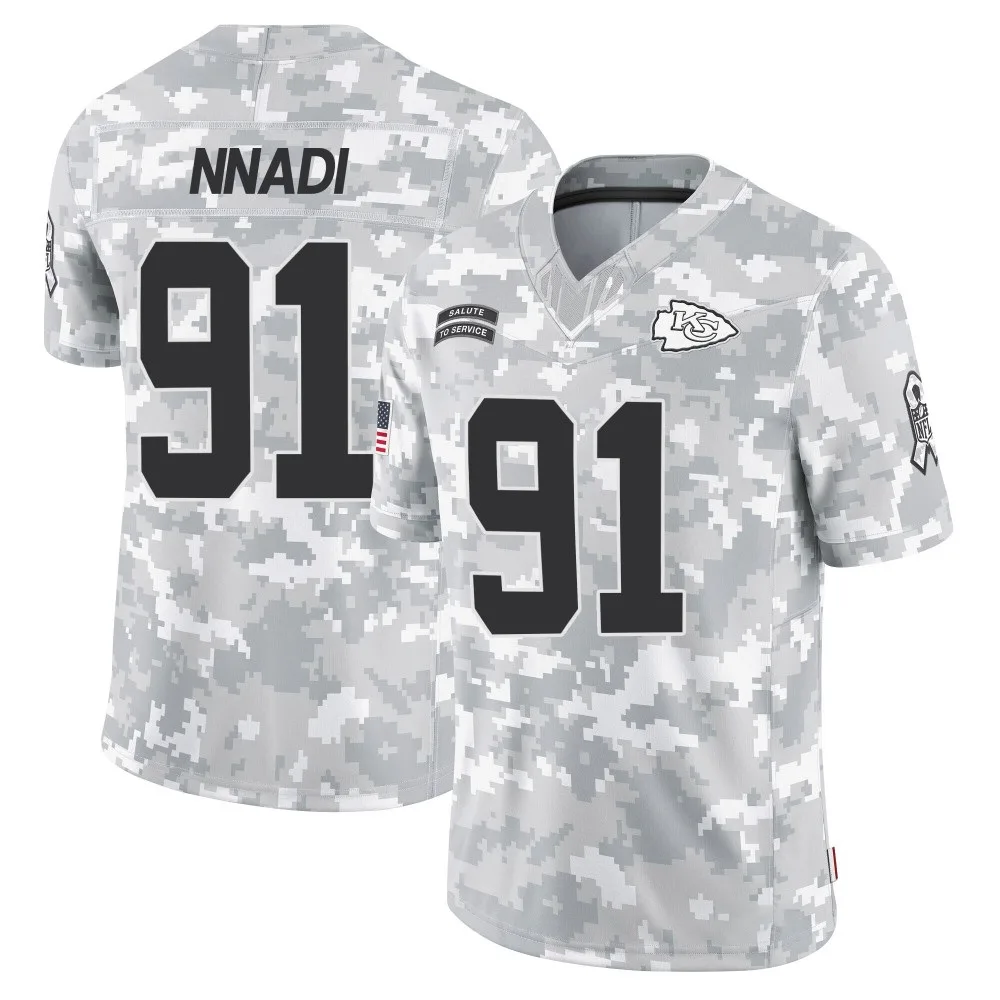 Youth Kansas City Chiefs Derrick Nnadi Nike 2024 Salute to Service Limited Arctic Camo Jersey Youth Kansas City Chiefs Derrick Nnadi Nike 2024 Salute to Service Limited Arctic Camo Jersey