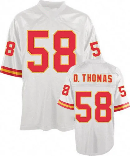 Men's Kansas City Chiefs Derrick Thomas Mitchell and Ness Mitchell And Ness Throwback Authentic White Jersey Men's Kansas City Chiefs Derrick Thomas Mitchell and Ness Mitchell And Ness Throwback Authentic White Jersey