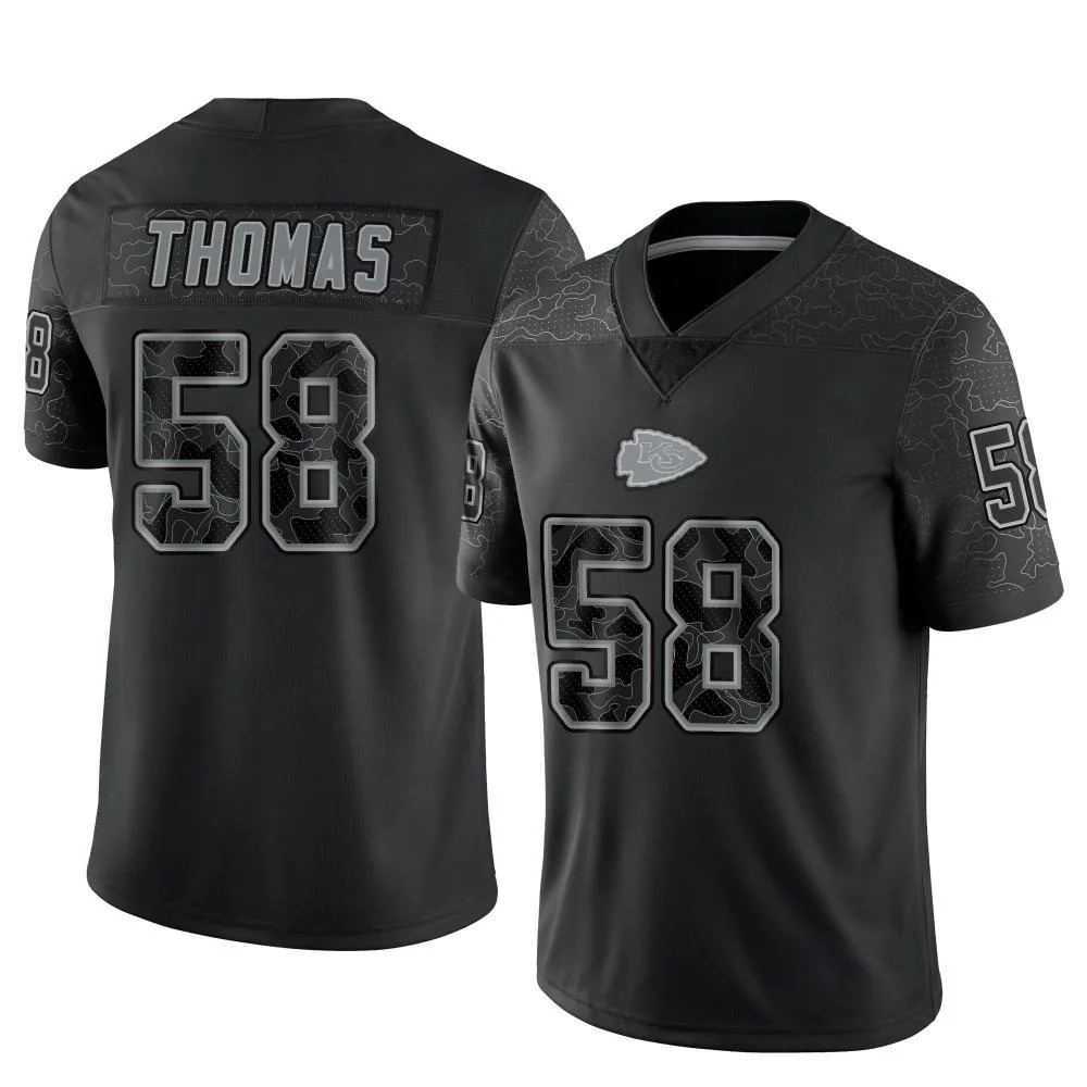 Men's Kansas City Chiefs Derrick Thomas Nike Reflective Limited Black Jersey Men's Kansas City Chiefs Derrick Thomas Nike Reflective Limited Black Jersey