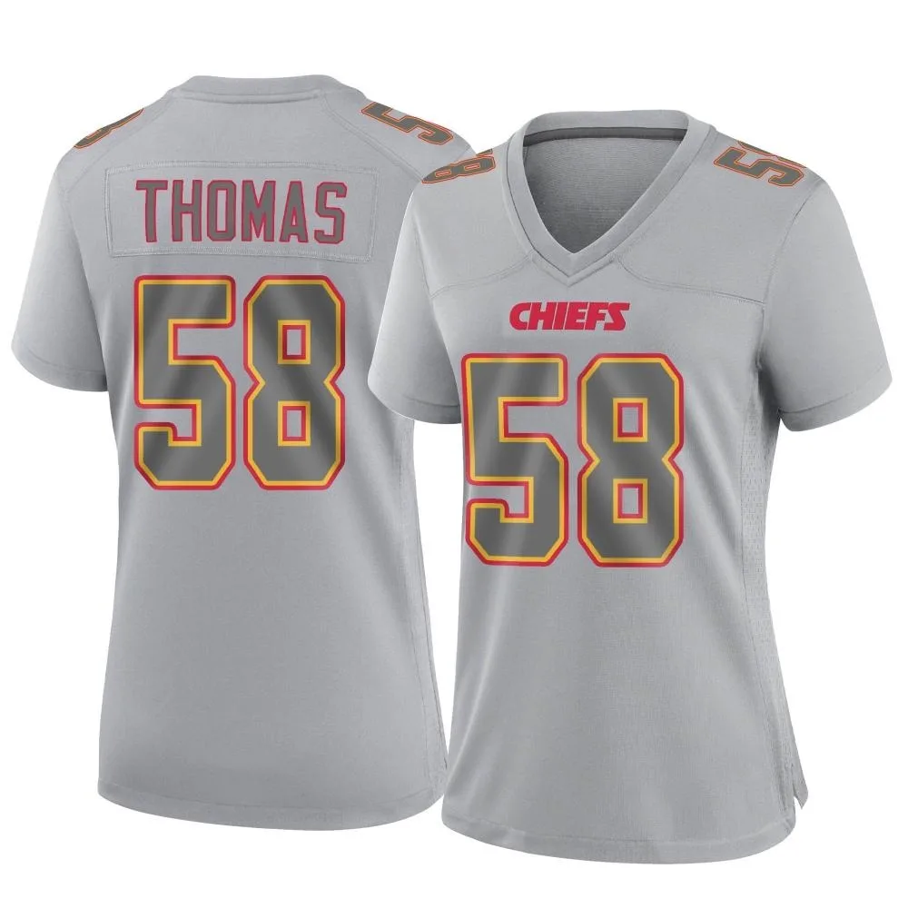 Women's Kansas City Chiefs Derrick Thomas Nike Atmosphere Fashion Game Gray Jersey Women's Kansas City Chiefs Derrick Thomas Nike Atmosphere Fashion Game Gray Jersey