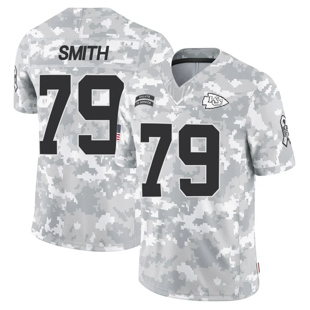 Men's Kansas City Chiefs Donovan Smith Nike 2024 Salute to Service Limited Arctic Camo Jersey Men's Kansas City Chiefs Donovan Smith Nike 2024 Salute to Service Limited Arctic Camo Jersey