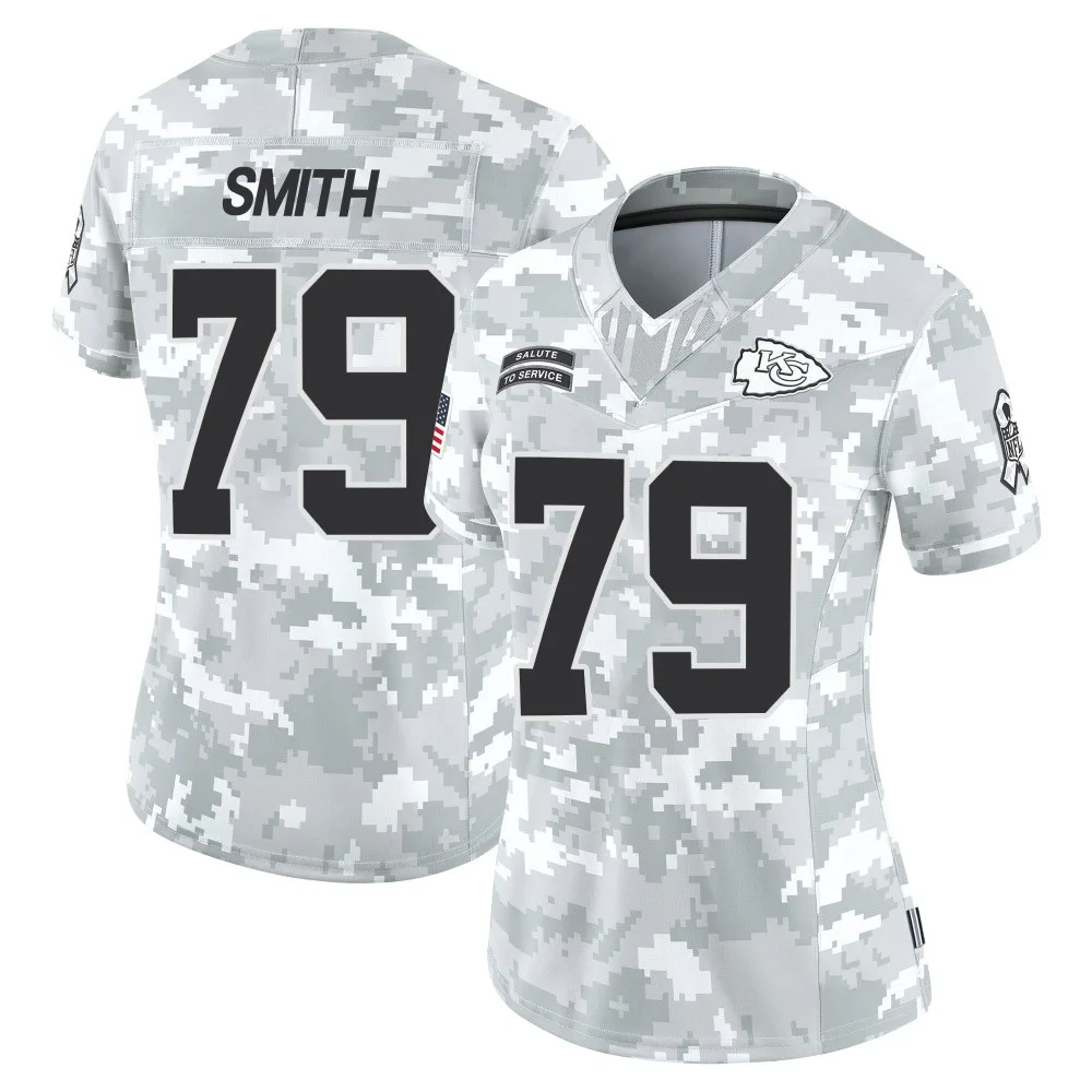Women's Kansas City Chiefs Donovan Smith Nike 2024 Salute to Service Limited Arctic Camo Jersey Women's Kansas City Chiefs Donovan Smith Nike 2024 Salute to Service Limited Arctic Camo Jersey