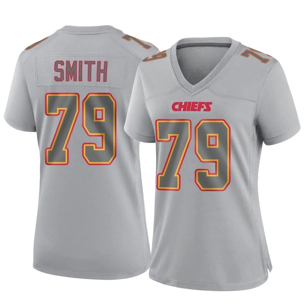 Women's Kansas City Chiefs Donovan Smith Nike Atmosphere Fashion Game Gray Jersey Women's Kansas City Chiefs Donovan Smith Nike Atmosphere Fashion Game Gray Jersey