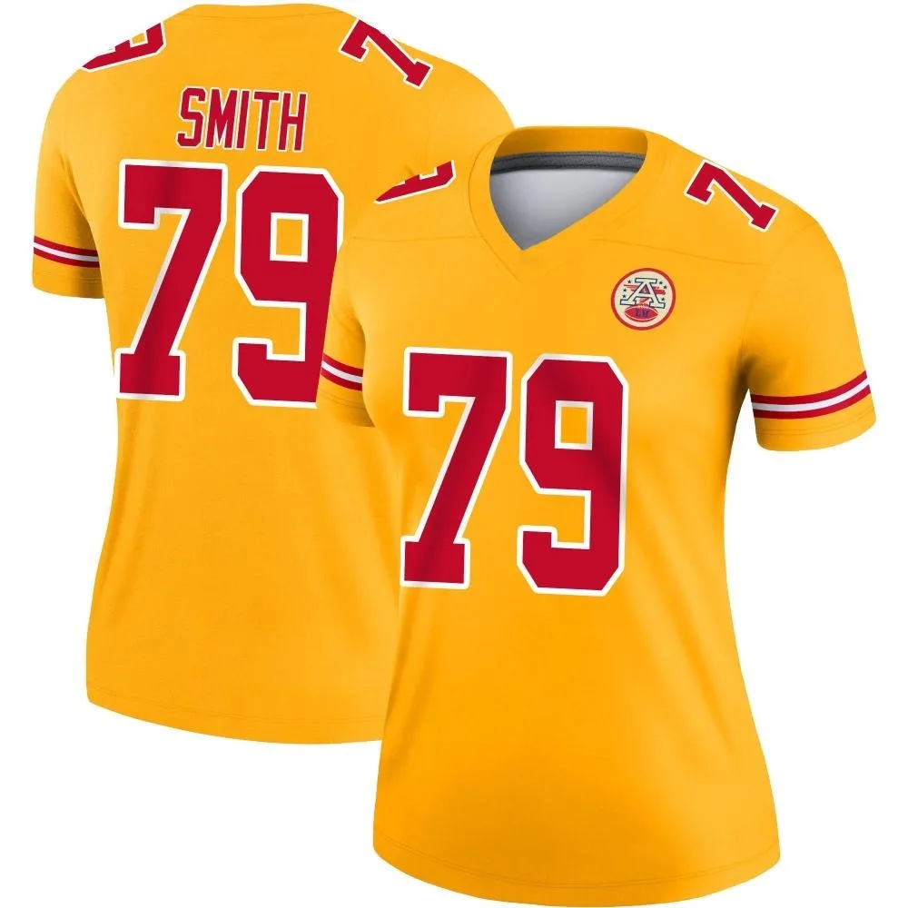 Women's Kansas City Chiefs Donovan Smith Nike Inverted Legend Gold Jersey Women's Kansas City Chiefs Donovan Smith Nike Inverted Legend Gold Jersey