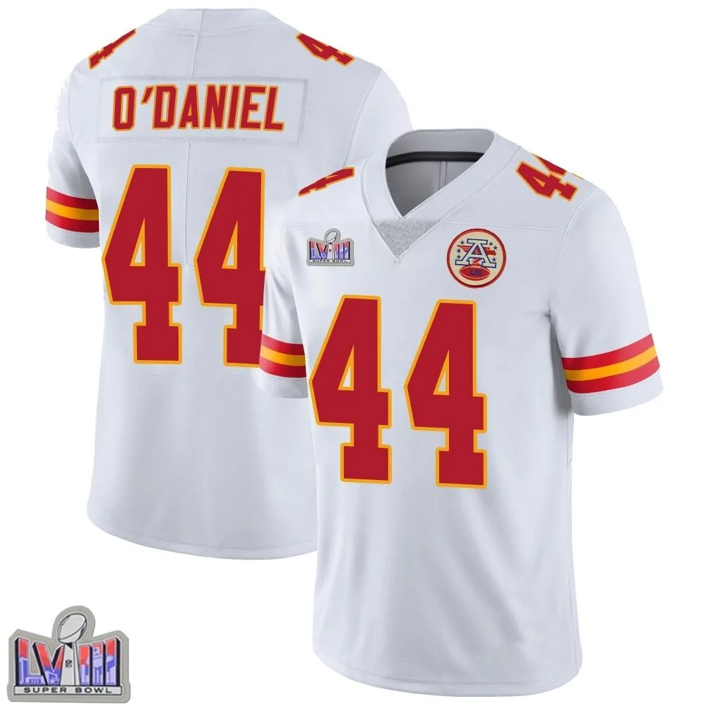 Men's Kansas City Chiefs Dorian O'daniel Nike Vapor Untouchable Super Bowl LVIII Patch Limited White Jersey Men's Kansas City Chiefs Dorian O'daniel Nike Vapor Untouchable Super Bowl LVIII Patch Limited White Jersey