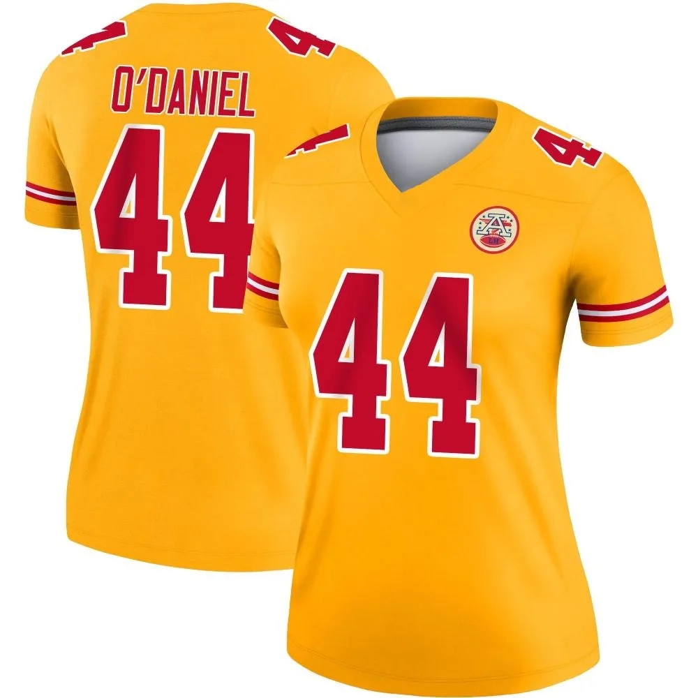Women's Kansas City Chiefs Dorian O'daniel Nike Inverted Legend Gold Jersey Women's Kansas City Chiefs Dorian O'daniel Nike Inverted Legend Gold Jersey