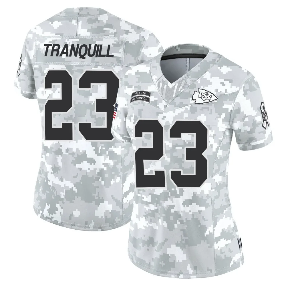 Women's Kansas City Chiefs Drue Tranquill Nike 2024 Salute to Service Limited Arctic Camo Jersey Women's Kansas City Chiefs Drue Tranquill Nike 2024 Salute to Service Limited Arctic Camo Jersey