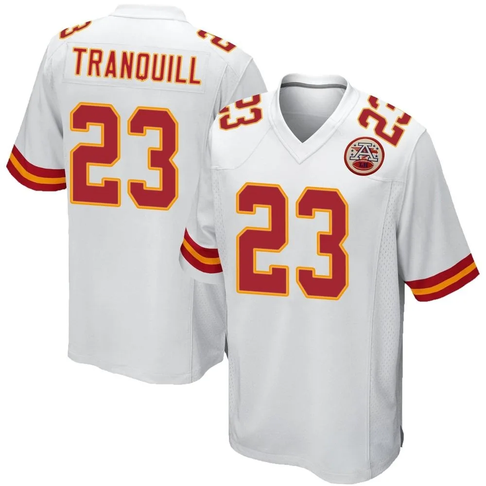 Youth Kansas City Chiefs Drue Tranquill Nike Game White Jersey Youth Kansas City Chiefs Drue Tranquill Nike Game White Jersey