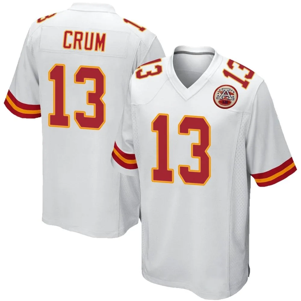 Men's Kansas City Chiefs Dustin Crum Nike Game White Jersey Men's Kansas City Chiefs Dustin Crum Nike Game White Jersey
