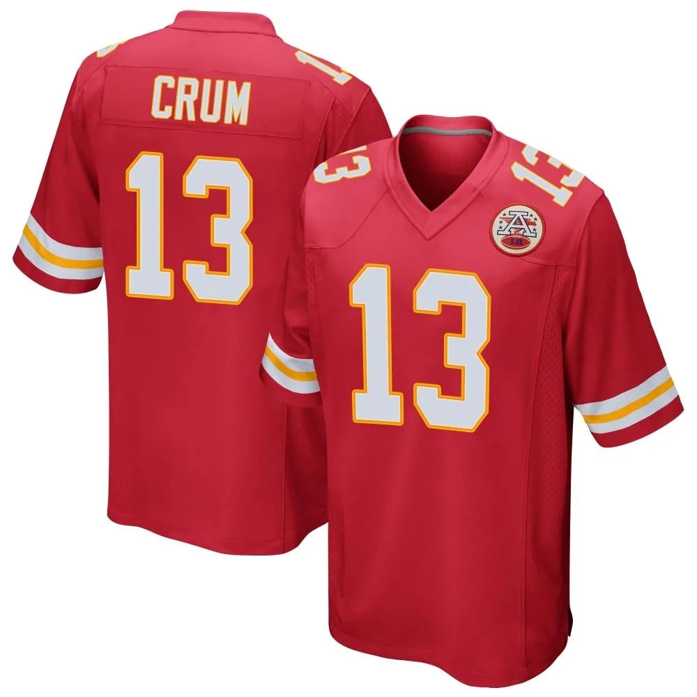 Men's Kansas City Chiefs Dustin Crum Nike Team Color Game Red Jersey Men's Kansas City Chiefs Dustin Crum Nike Team Color Game Red Jersey
