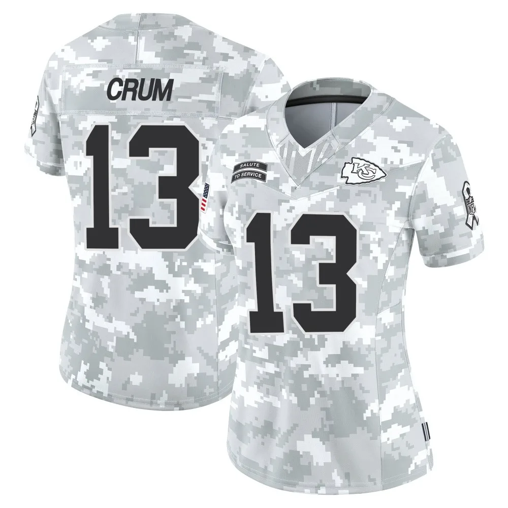 Women's Kansas City Chiefs Dustin Crum Nike 2024 Salute to Service Limited Arctic Camo Jersey Women's Kansas City Chiefs Dustin Crum Nike 2024 Salute to Service Limited Arctic Camo Jersey