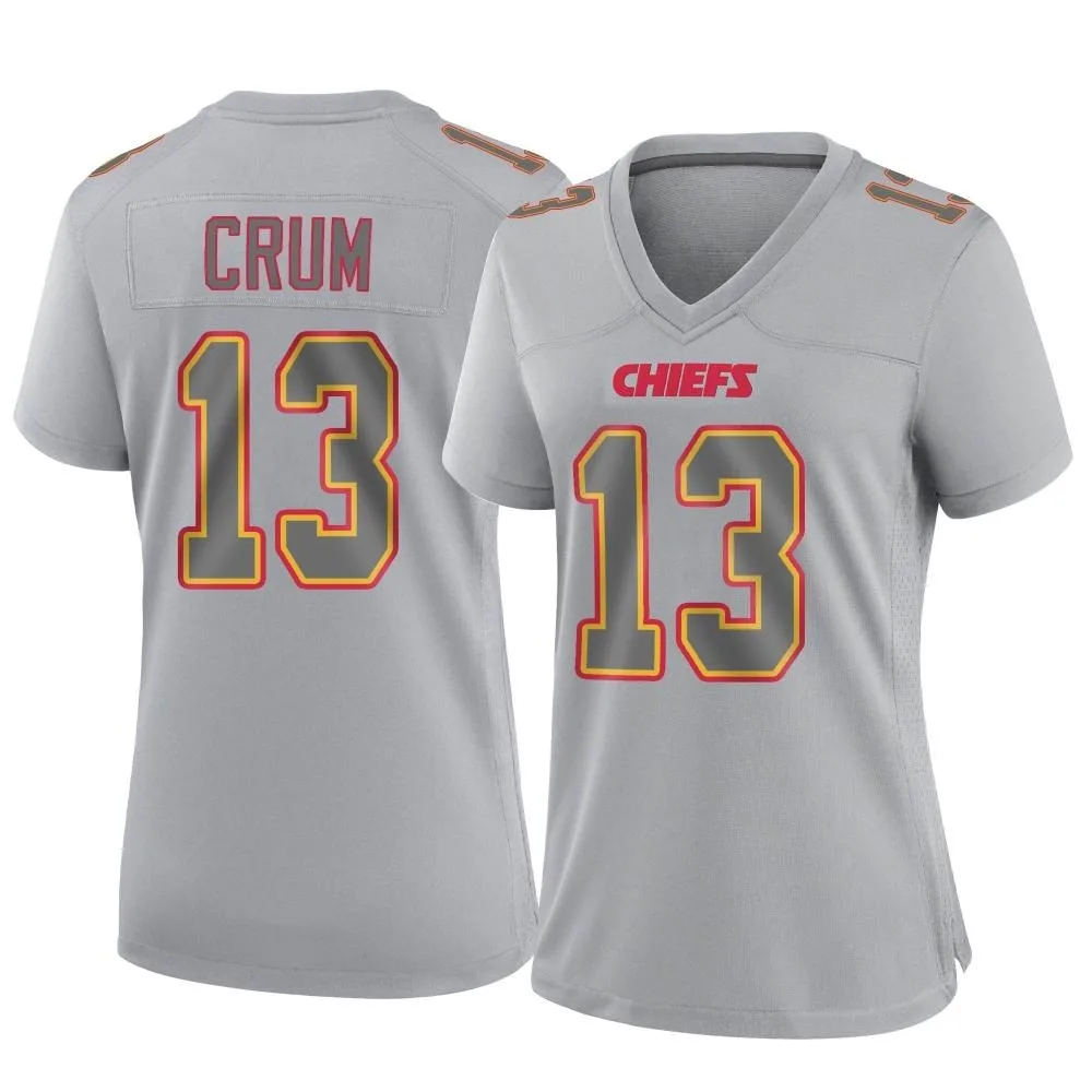 Women's Kansas City Chiefs Dustin Crum Nike Atmosphere Fashion Game Gray Jersey Women's Kansas City Chiefs Dustin Crum Nike Atmosphere Fashion Game Gray Jersey