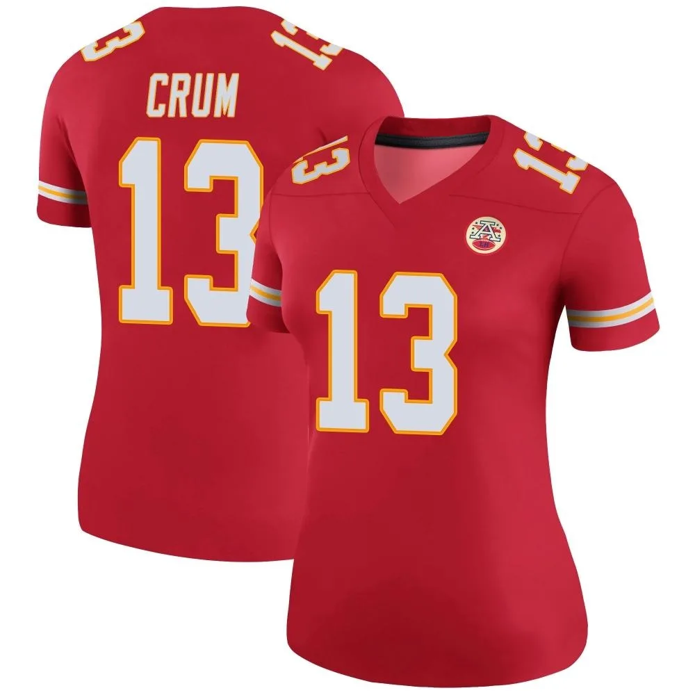 Women's Kansas City Chiefs Dustin Crum Nike Color Rush Legend Red Jersey Women's Kansas City Chiefs Dustin Crum Nike Color Rush Legend Red Jersey