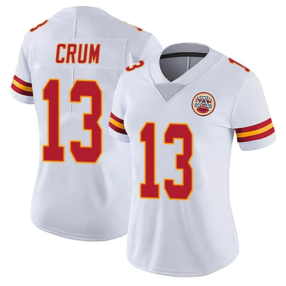Women's Kansas City Chiefs Dustin Crum Nike Vapor Untouchable Limited White Jersey Women's Kansas City Chiefs Dustin Crum Nike Vapor Untouchable Limited White Jersey