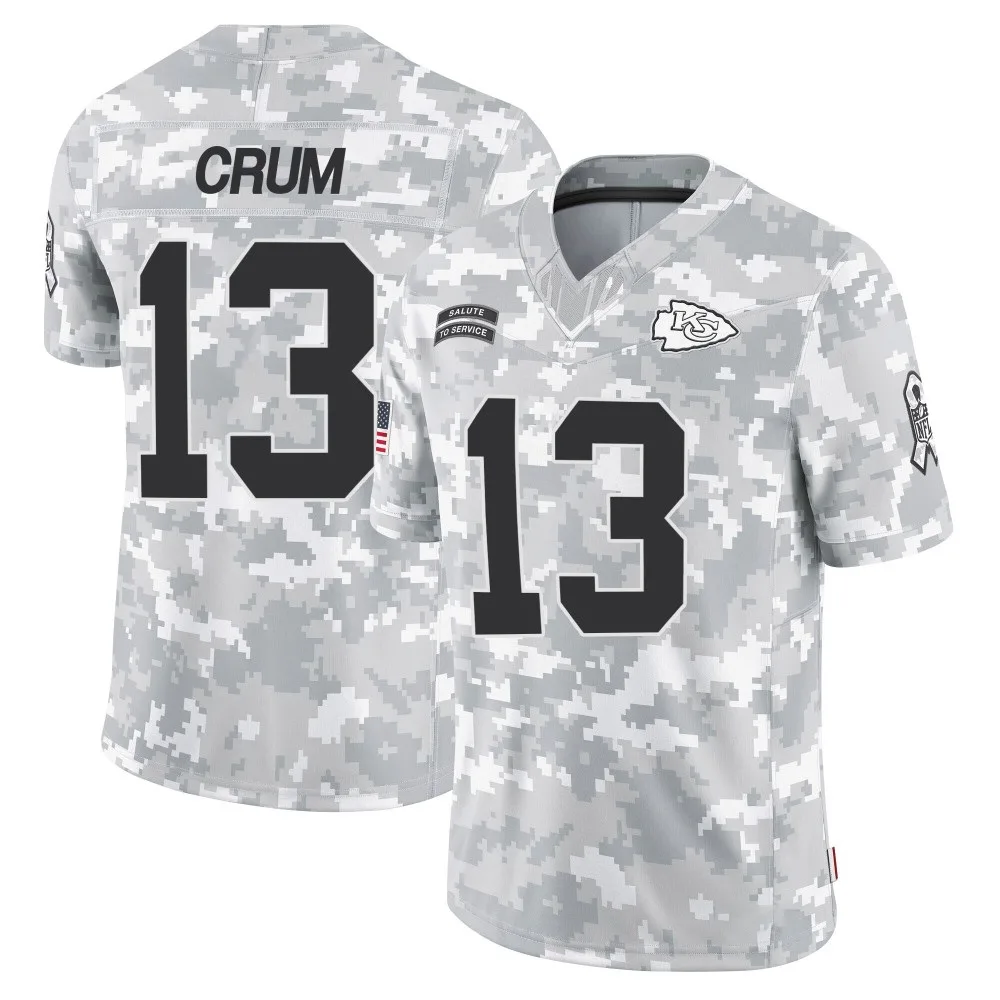 Youth Kansas City Chiefs Dustin Crum Nike 2024 Salute to Service Limited Arctic Camo Jersey Youth Kansas City Chiefs Dustin Crum Nike 2024 Salute to Service Limited Arctic Camo Jersey