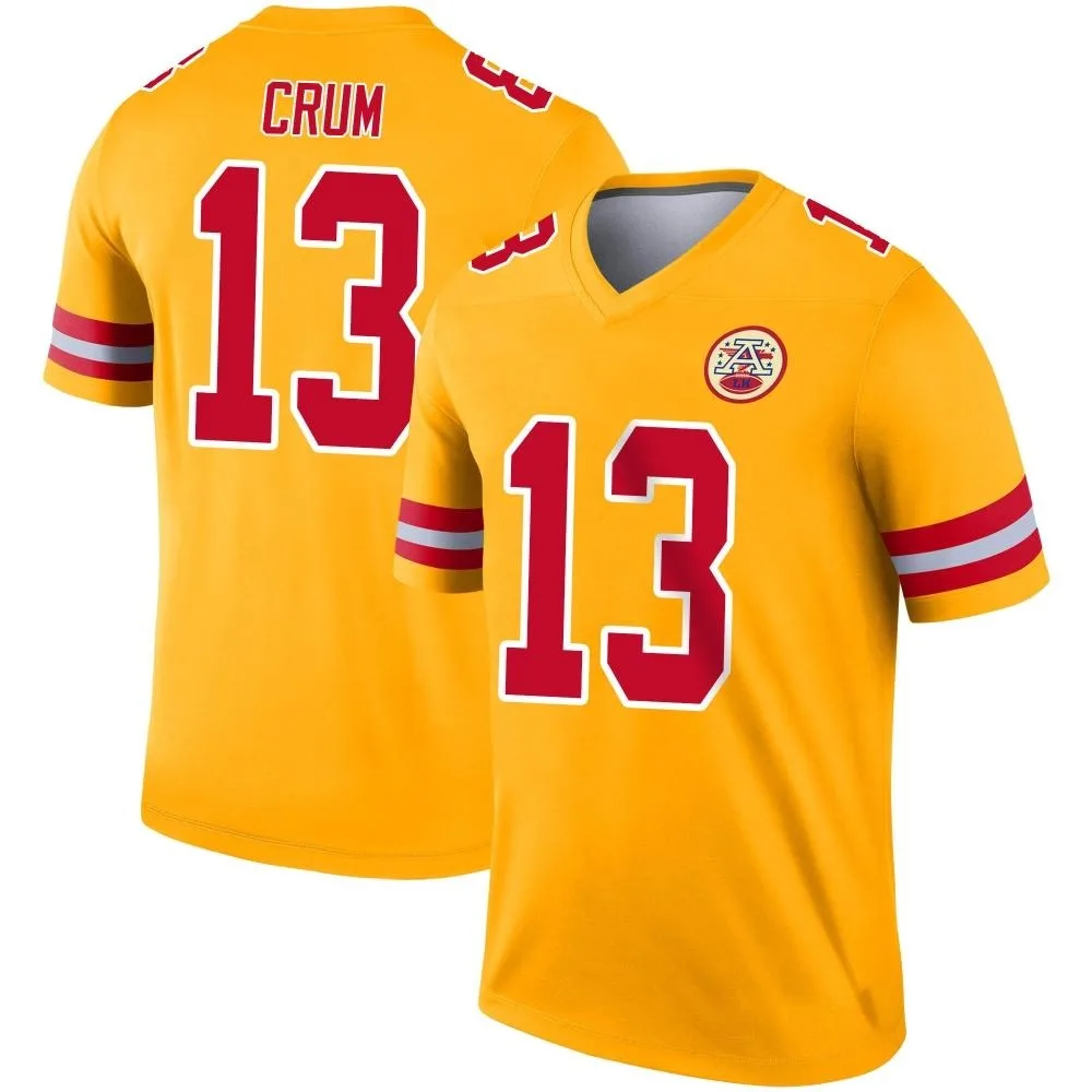 Youth Kansas City Chiefs Dustin Crum Nike Inverted Legend Gold Jersey Youth Kansas City Chiefs Dustin Crum Nike Inverted Legend Gold Jersey
