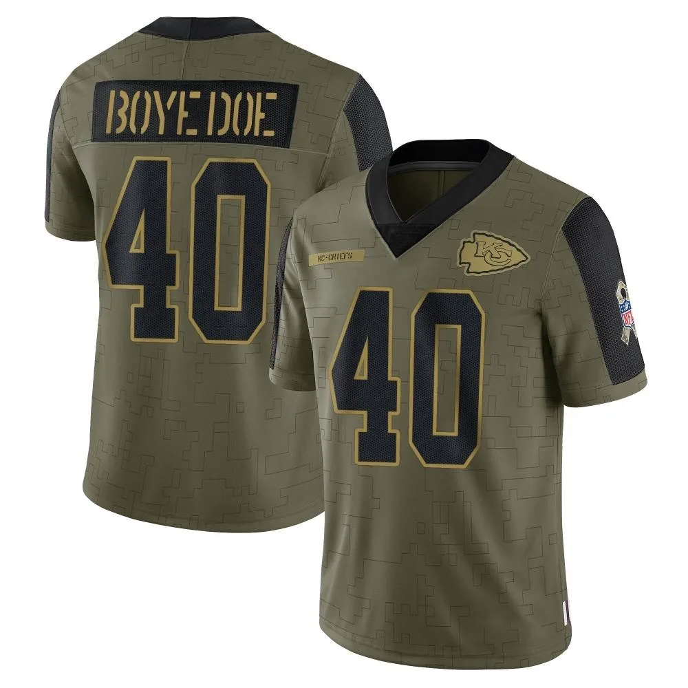 Men's Kansas City Chiefs Ekow Boye-Doe Nike 2021 Salute To Service Limited Olive Jersey Men's Kansas City Chiefs Ekow Boye-Doe Nike 2021 Salute To Service Limited Olive Jersey