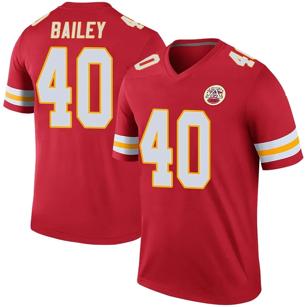 Men's Kansas City Chiefs Emani Bailey Nike Color Rush Legend Red Jersey Men's Kansas City Chiefs Emani Bailey Nike Color Rush Legend Red Jersey